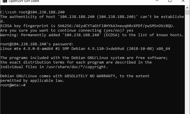 SSH Command In Linux Or Windows